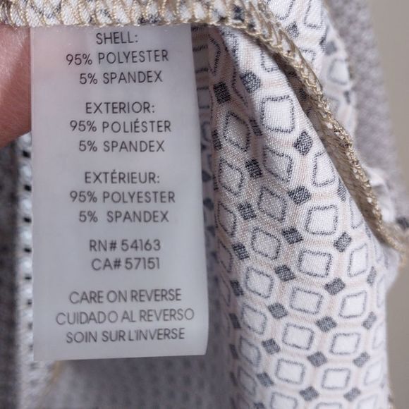 Tommy Hilfiger‎ Neutral Print Long Sleeve Blouse Sz L - Picture 10 of 11